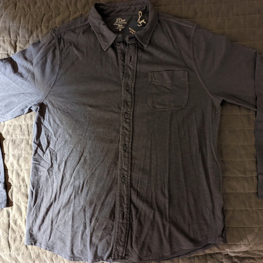J.Crew Garment-dyed Harbor shirt (Evening Storm)